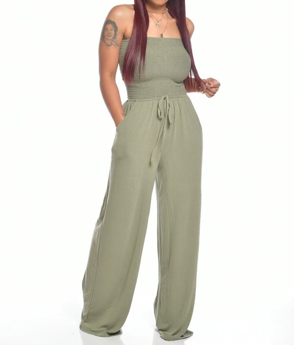 OLIVIA -  Neuester trägerloser Taillen-Jumpsuit 2024