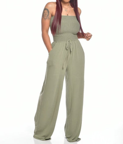 OLIVIA -  Neuester trägerloser Taillen-Jumpsuit 2024