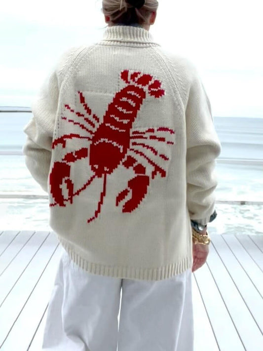 Hummer-Cardigan mit Strickmuster